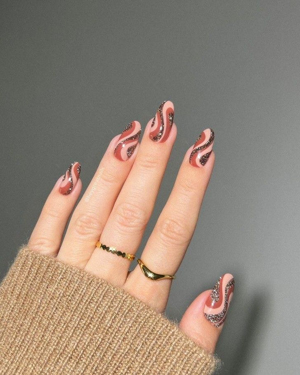 Glitter Swirl Nude