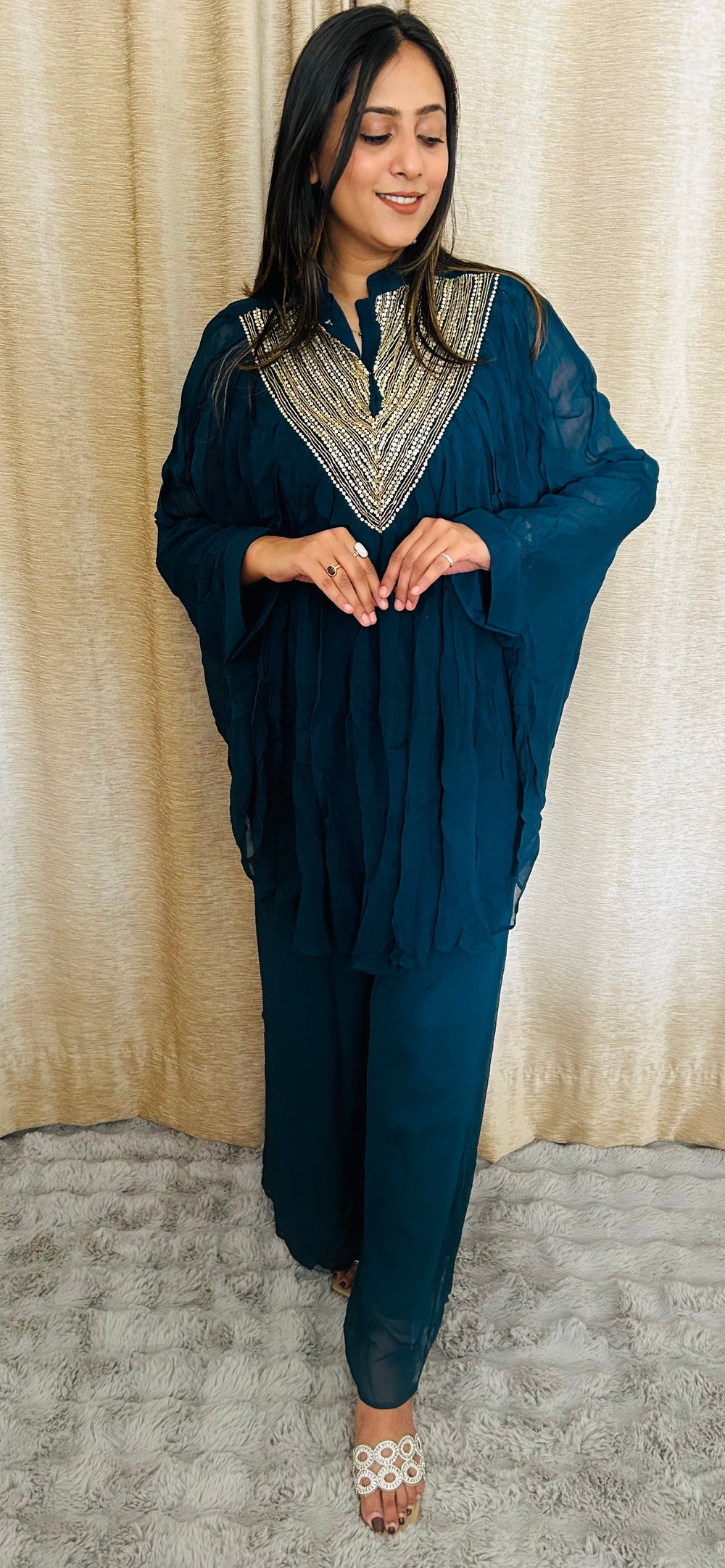 Zarina Pleated Kaftan Set
