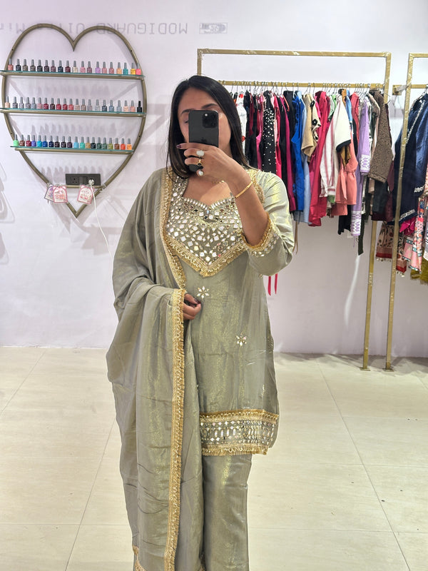 Mirror Glow Anarkali Kurta Set