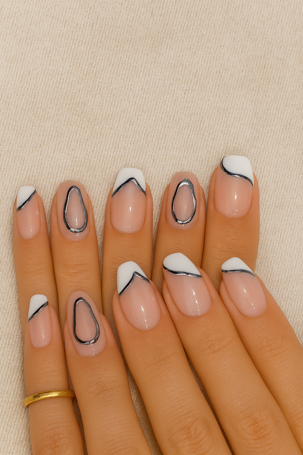 White and Swirls